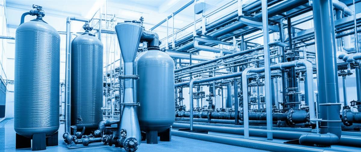 سیستم پیش‌تصفیه کامل: فیلتر شنی، فیلتر کربنی و هیدروسیکلون ساخت اطلس آب